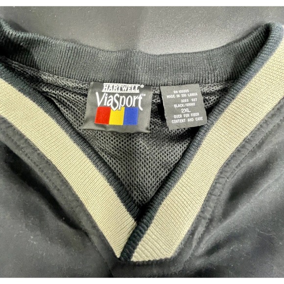 Hartwell, Black & Tan, Active, Banded Waist V Neck, Activewear Pullover 2XL Mens - Picture 3 of 5